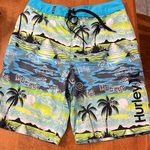 Boys size 14 / 27 waist unlined swim Trunks.